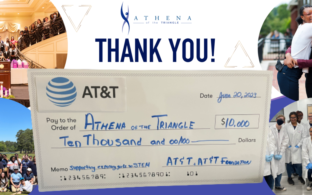 ATHENA of the Triangle receives a $10,000 AT&T Contribution